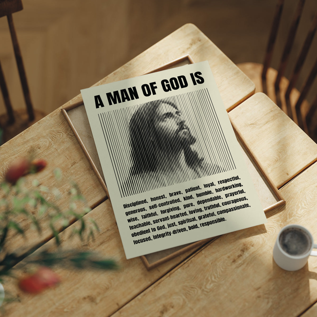 A Man of God: Line Portrait Virtues