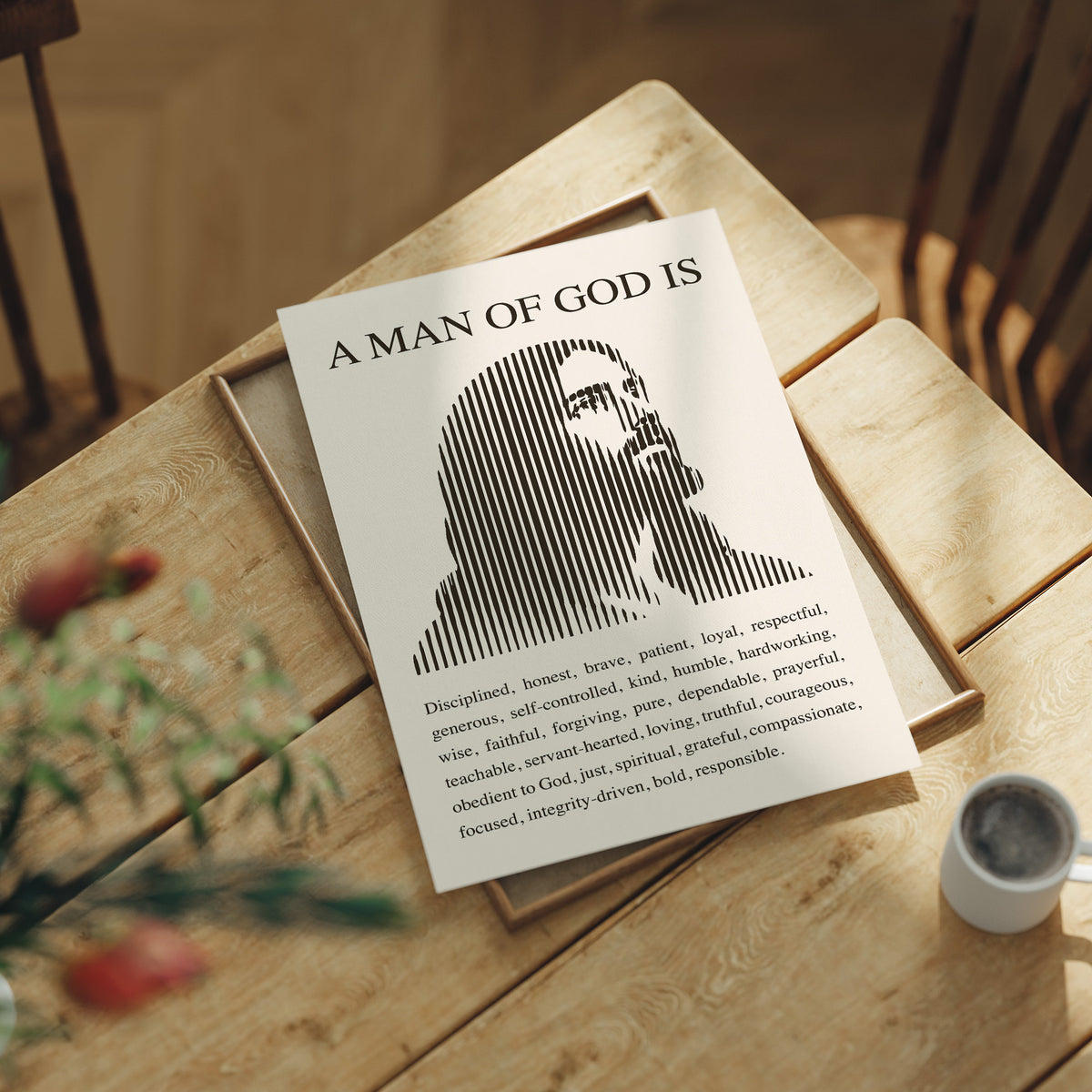 A Man of God: Ivory Line Portrait