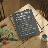 Things That Require Zero Talent, Gray Serif