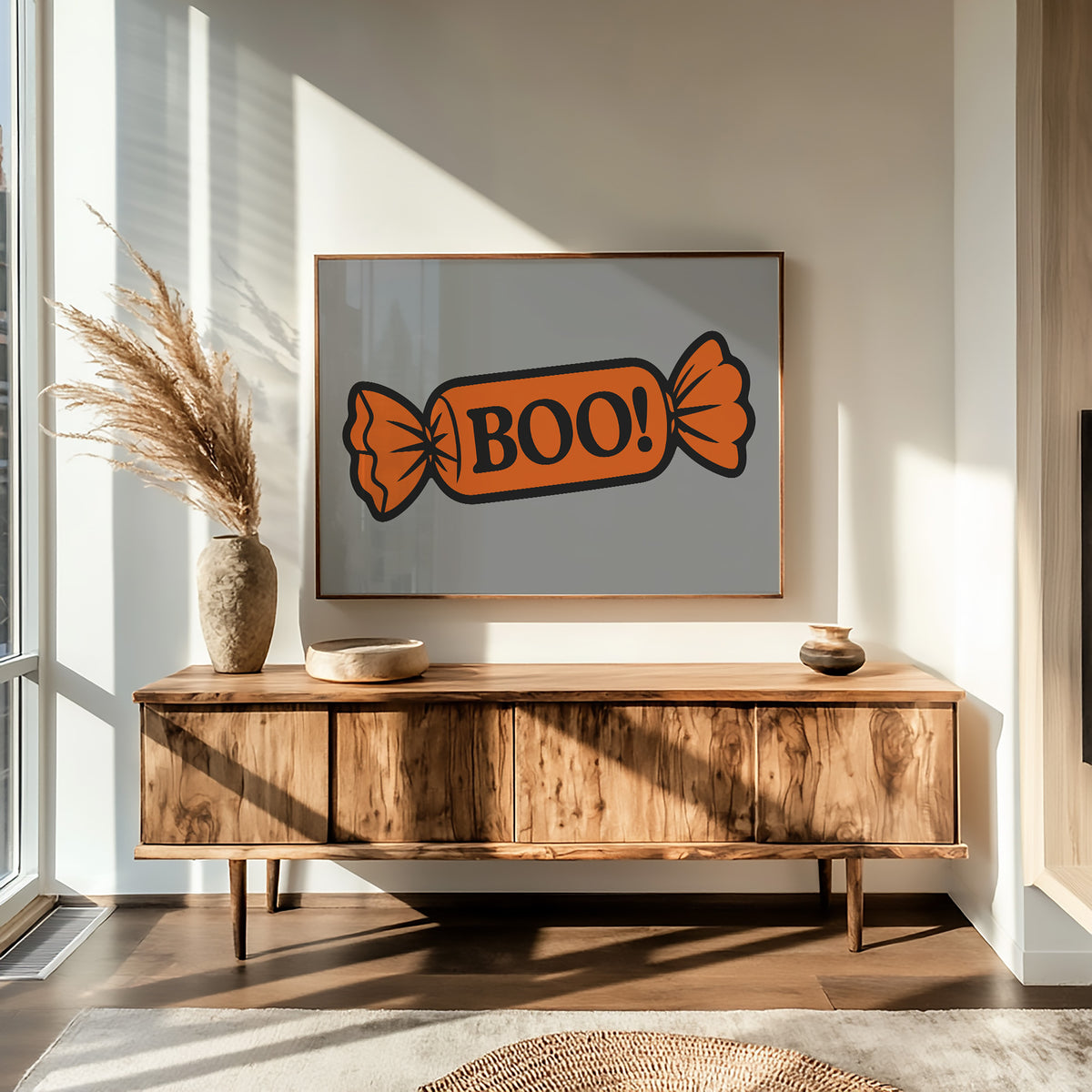 Boo Wrapped Candy Illustration