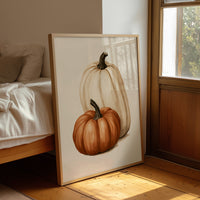 Tall, Pale, And Totally Supportive, framed print leaning beside a bed in a sunlit bedroom