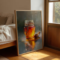 Golden Stillness in Glass