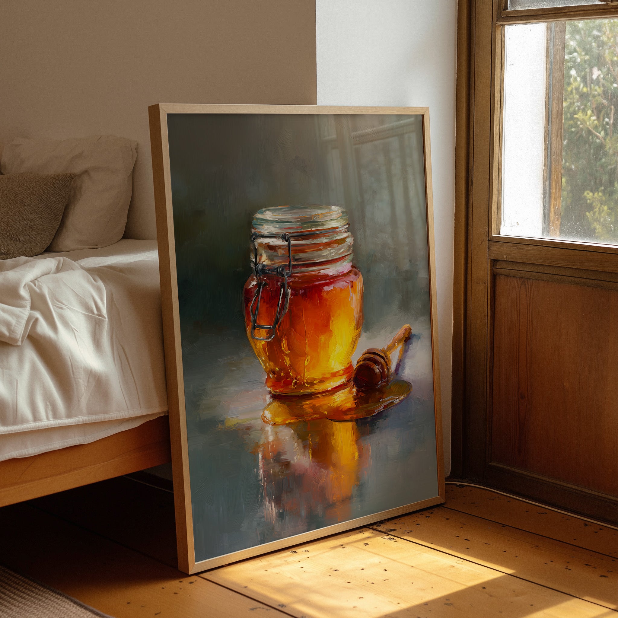 Golden Stillness in Glass