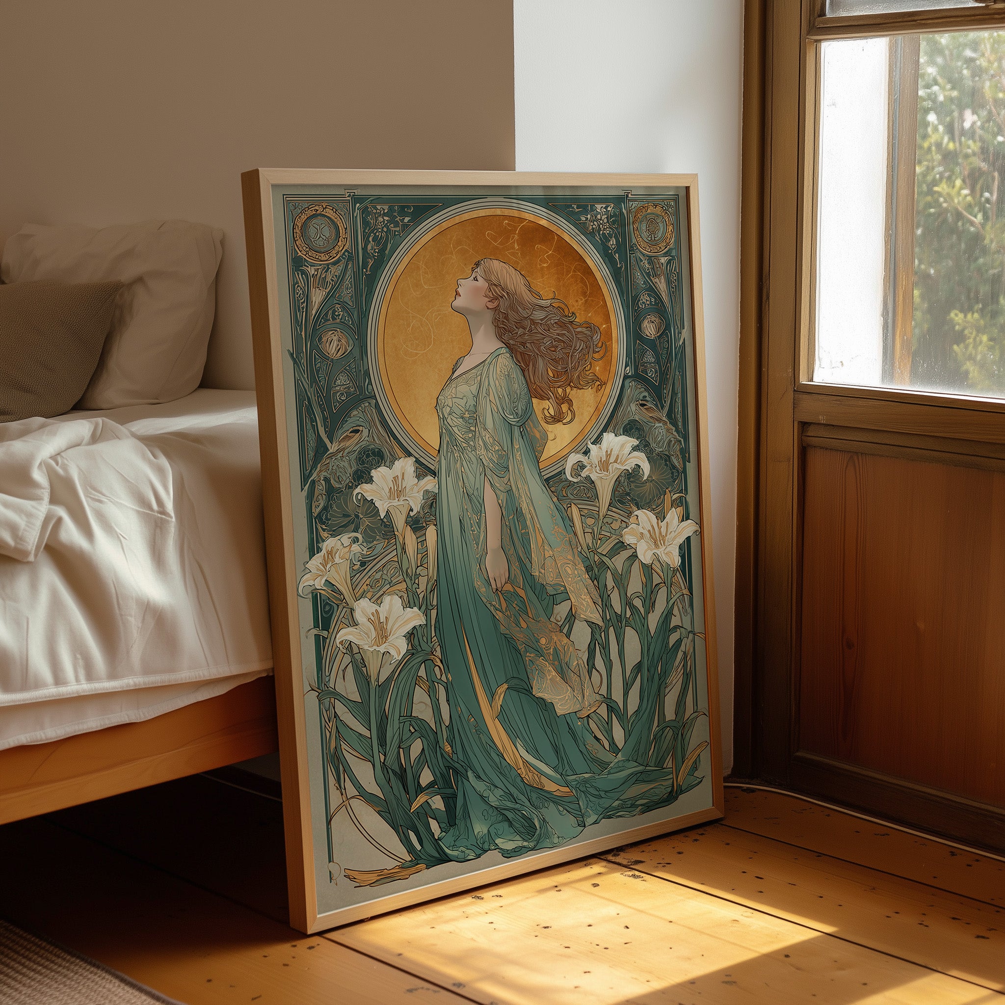 Gilded Grace Among Lilies