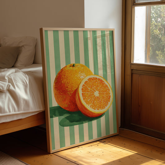 Citrus Glow in Mint Stripes