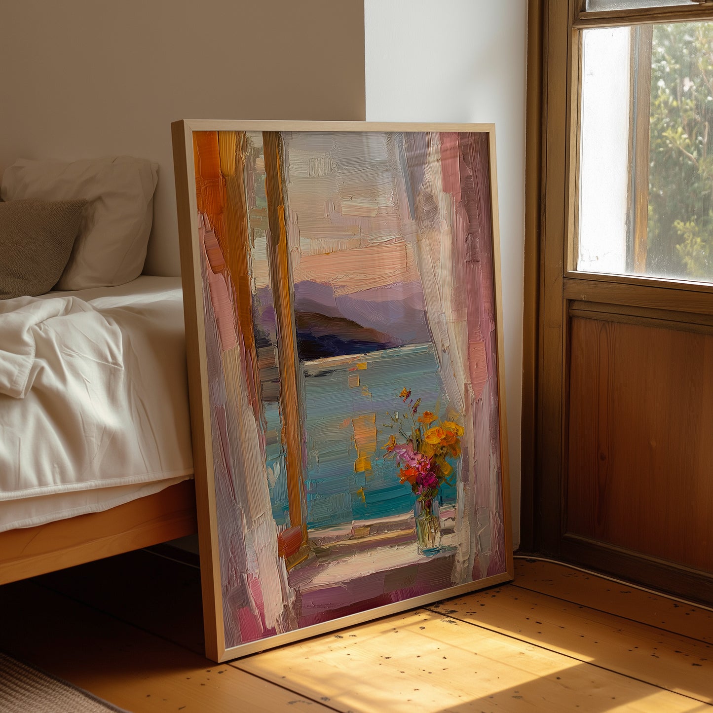 Pastel Window by the Sea
