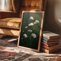 White Blooms in Quiet Green