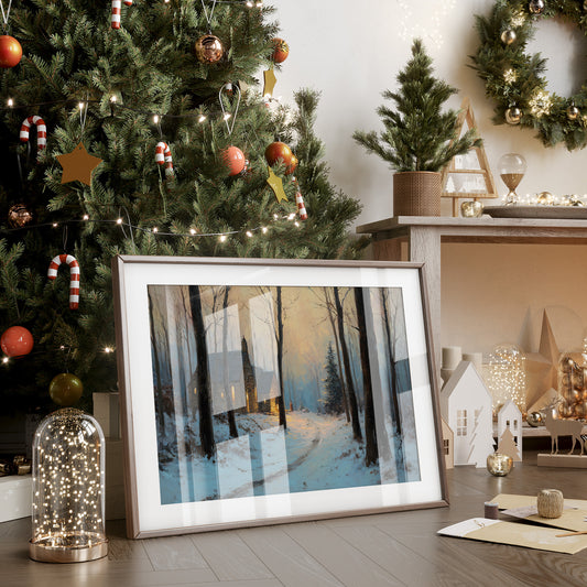 Warm Light in Winter Woods