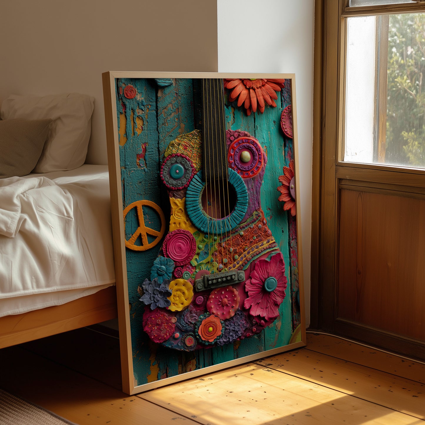 Peace and Petals Guitar