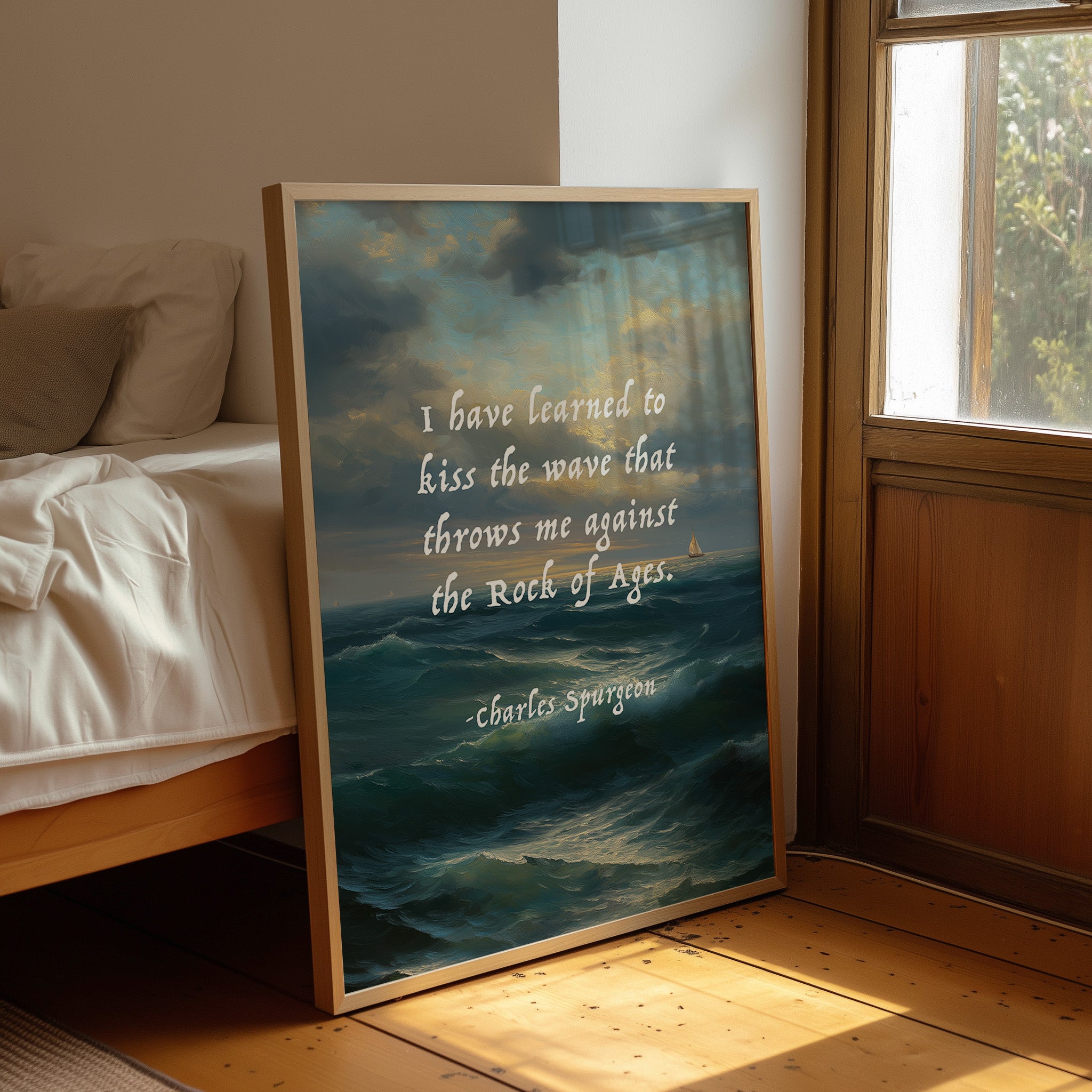 Kiss the Wave Rock of Ages Quote Art