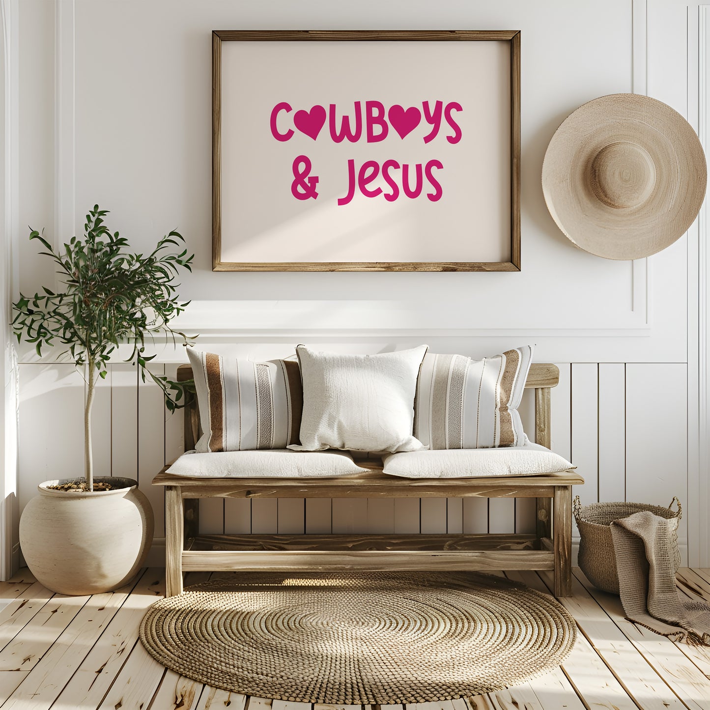 Cowboys and Jesus Western Wall Art