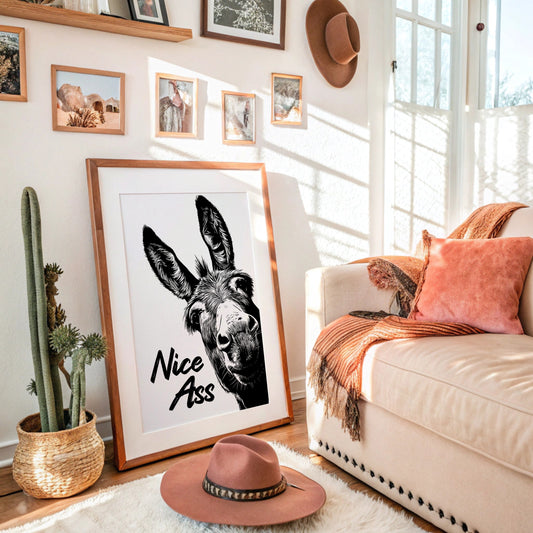 Nice Ass Donkey Humor Print