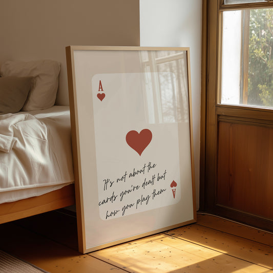 Ace Of Hearts Motivational Card Print