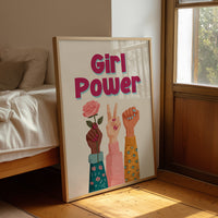 Girl Power Feminist Illustration Quote Print
