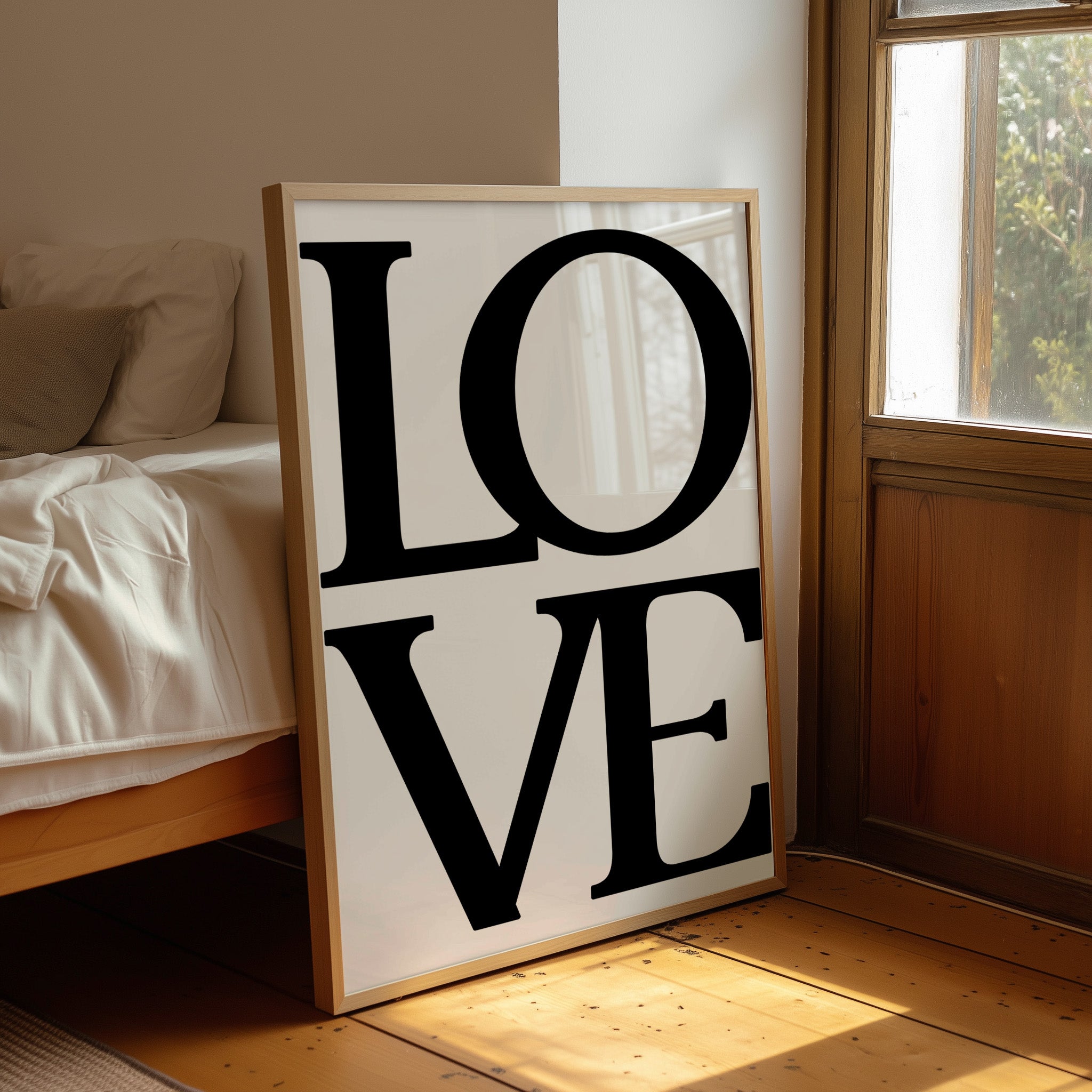 Bold Serif Love Typography Print