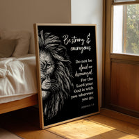 Be Strong and Courageous Lion Scripture