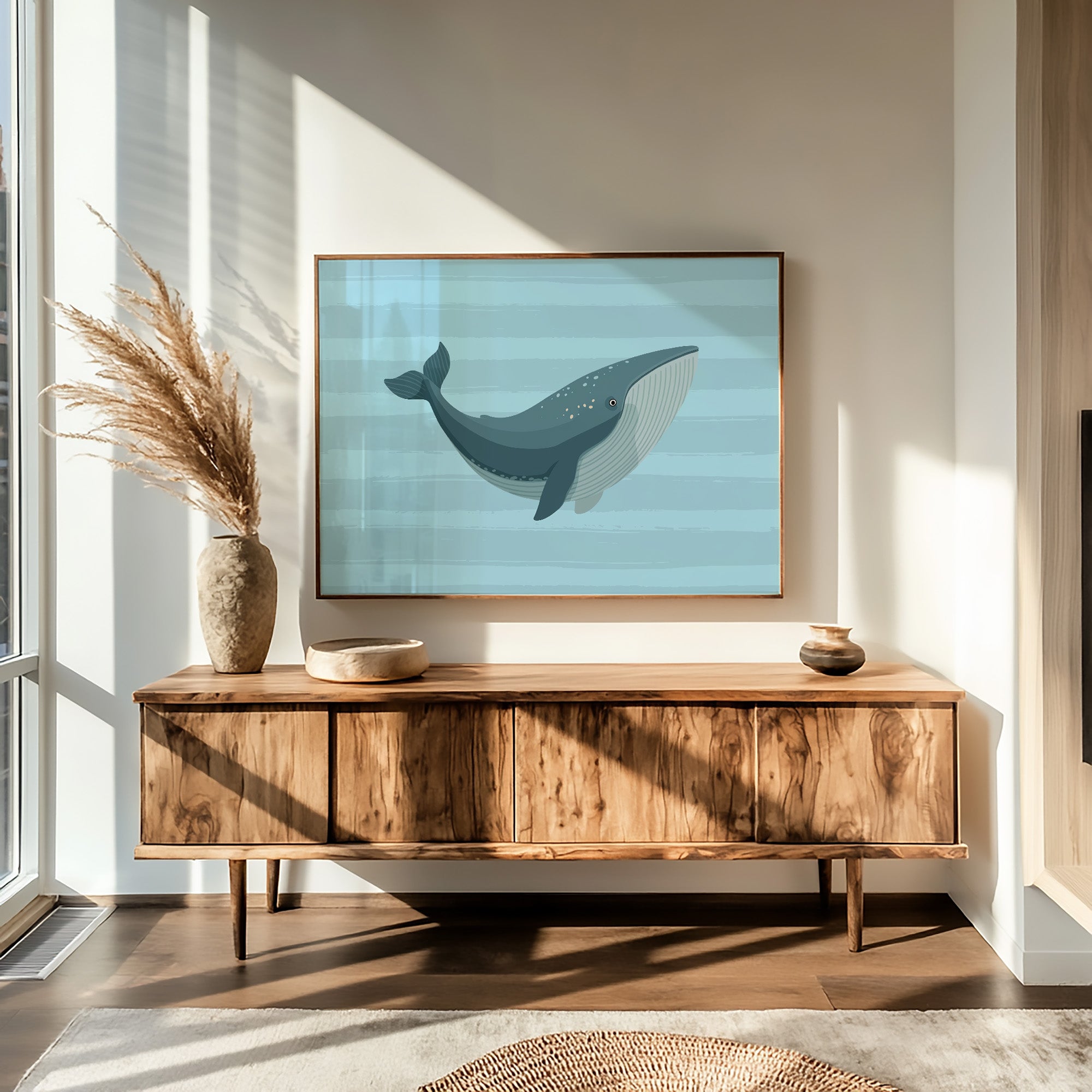 Blue Whale Canvas Art