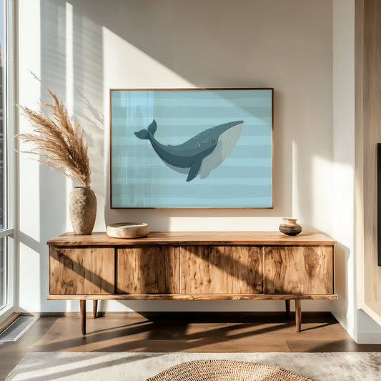 Blue Whale Canvas Art
