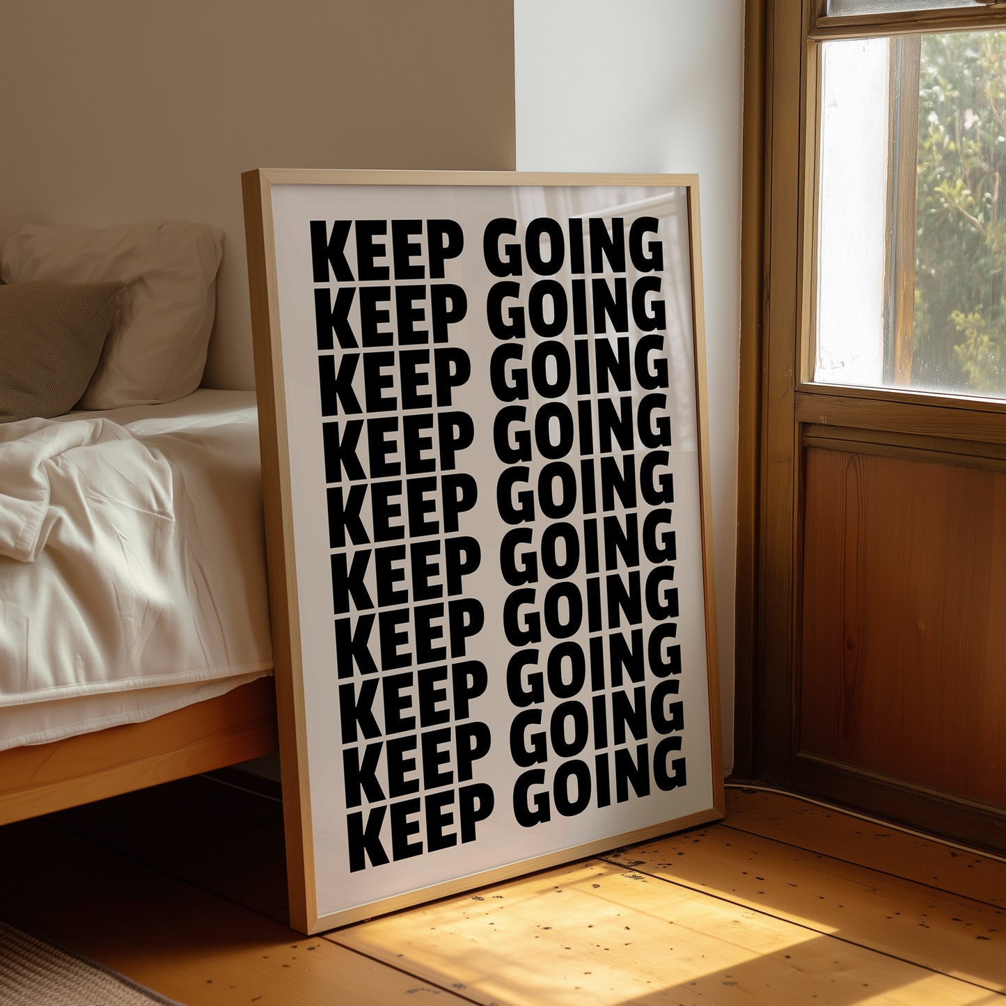 Keep Going Bold Repeat Typography