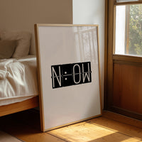 Now Flip Clock Minimal Typography