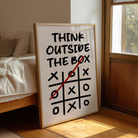 Think Outside The Box Tic Tac Toe Art