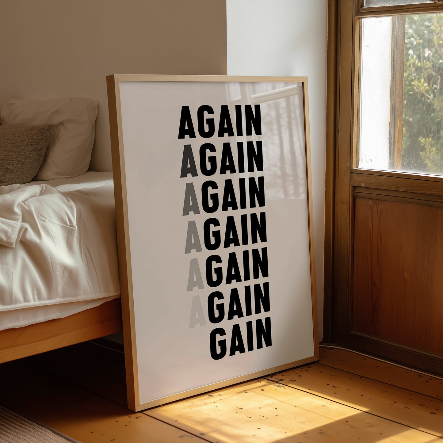 Again And Again Gain Typography