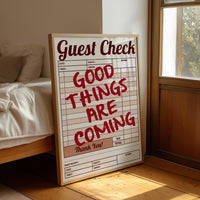 Good Things Are Coming Guest Check