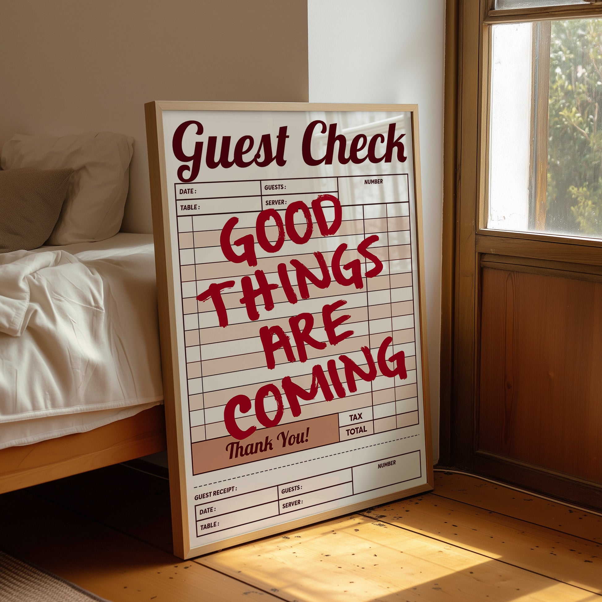 Good Things Are Coming Guest Check