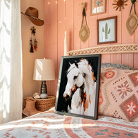 White Stallion in Amber Light