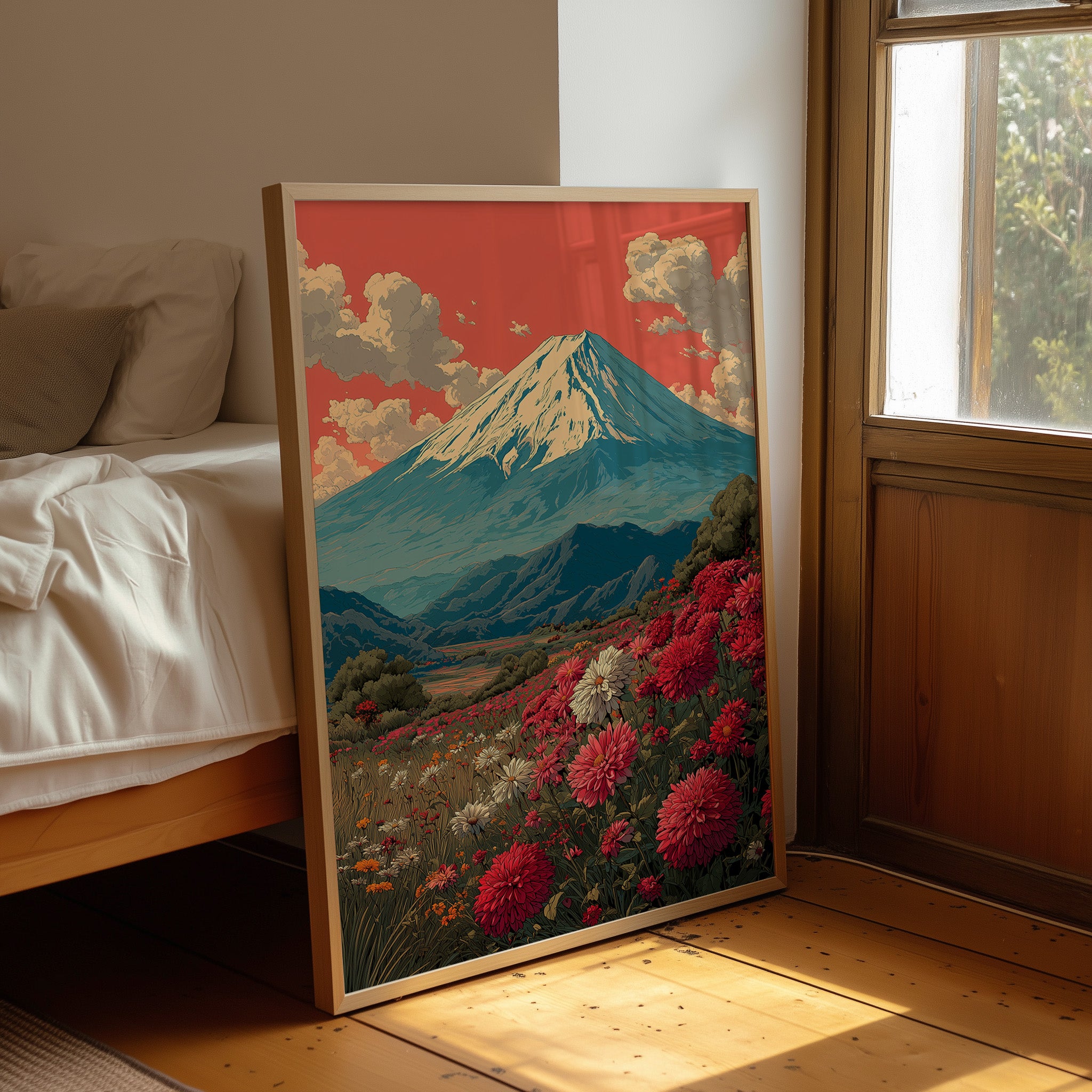 Where the Chrysanthemums Face Fuji