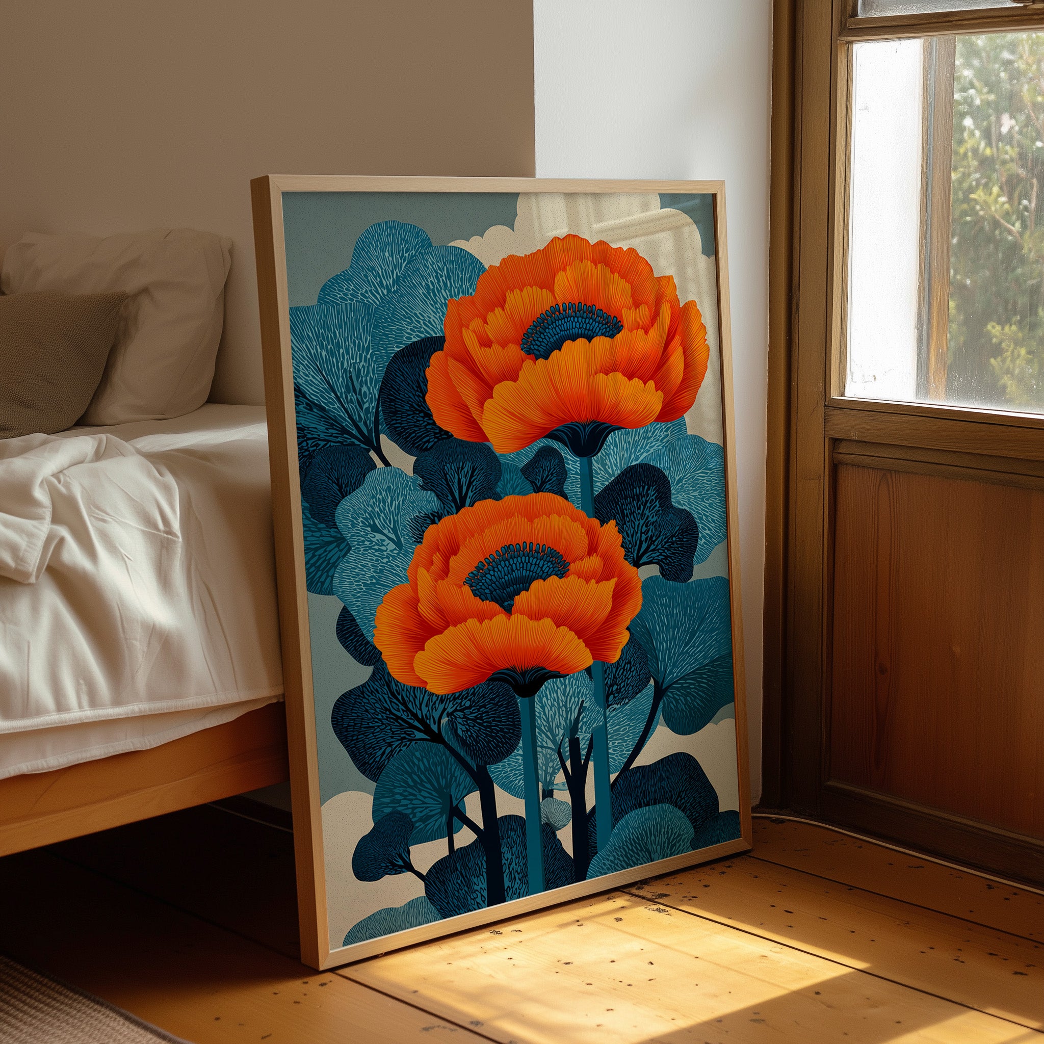 Two Fires in a Blue Forest