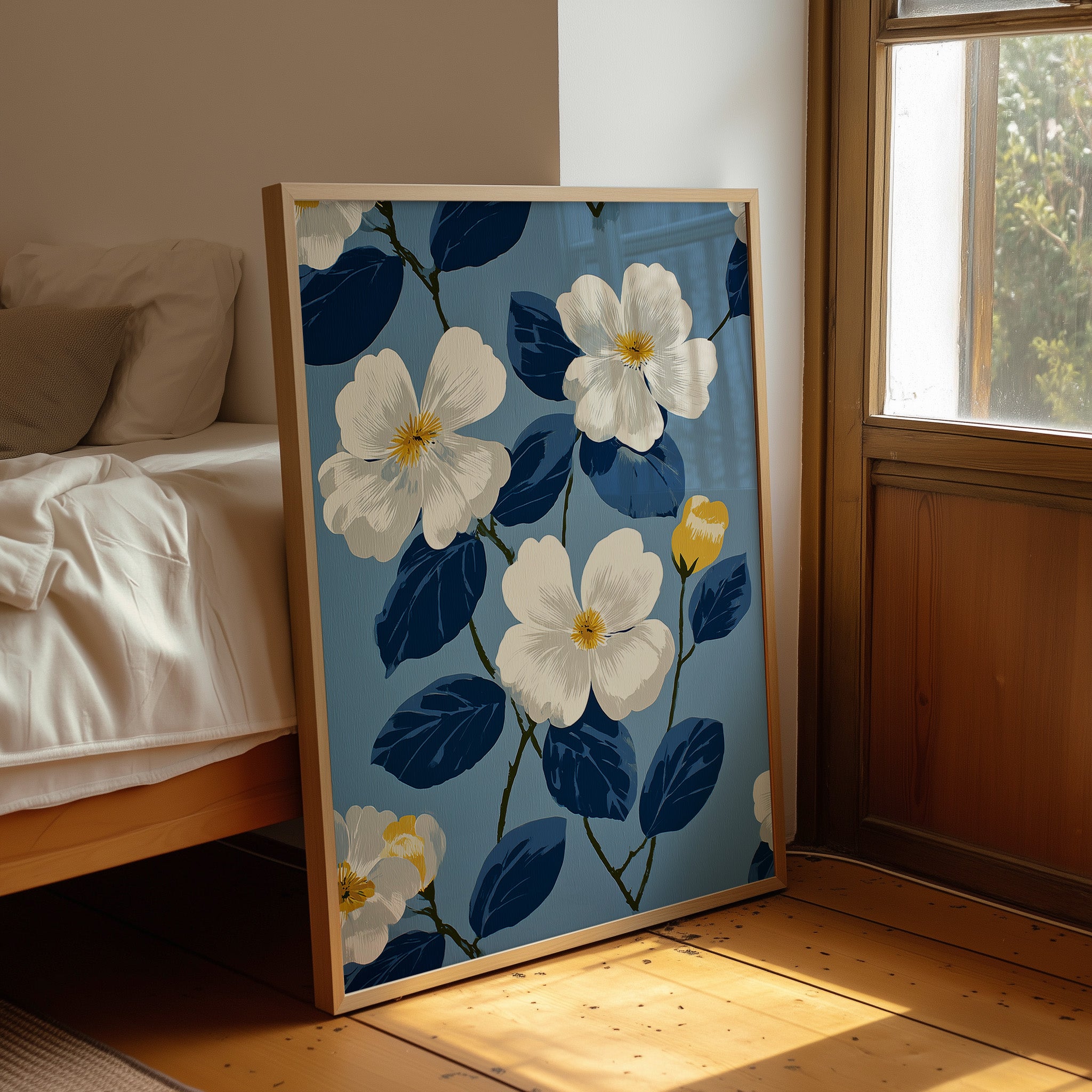 White Magnolias on a Blue Afternoon
