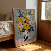 Tuesday Flowers in the Blue Vase
