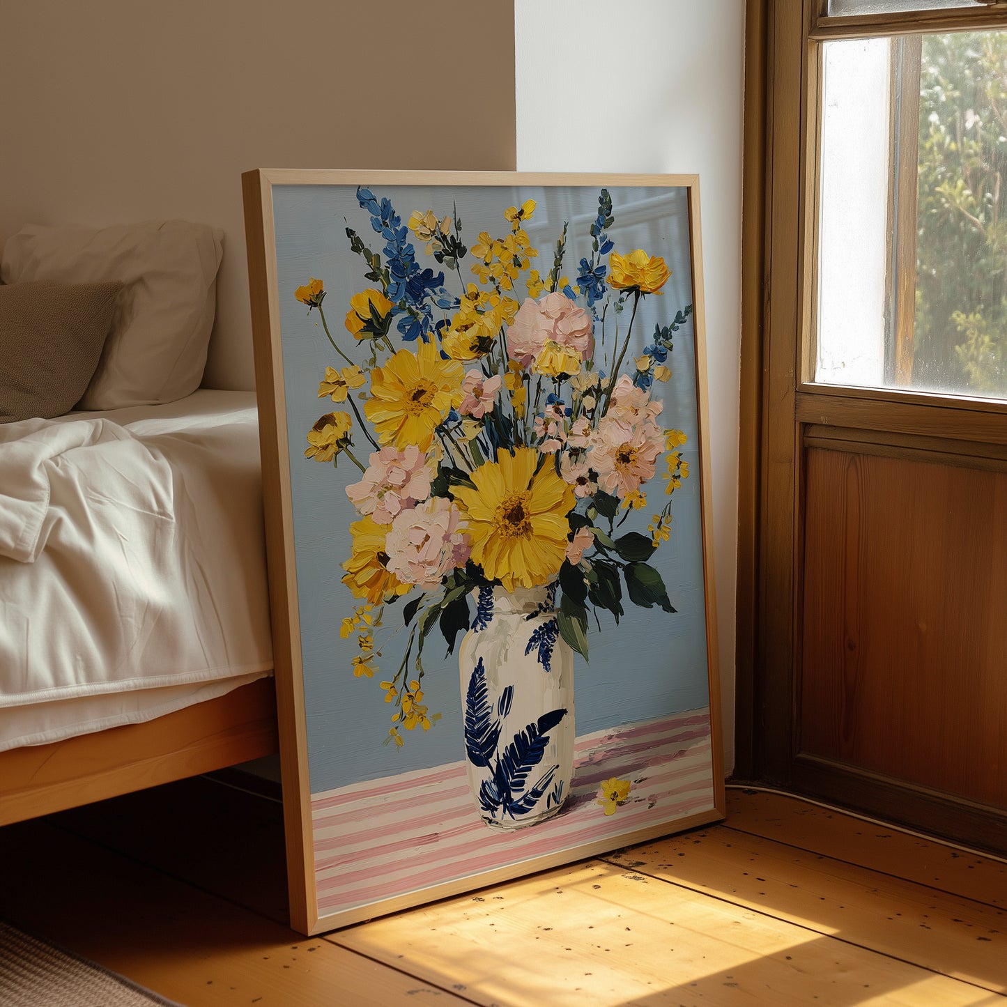 Tuesday Flowers in the Blue Vase