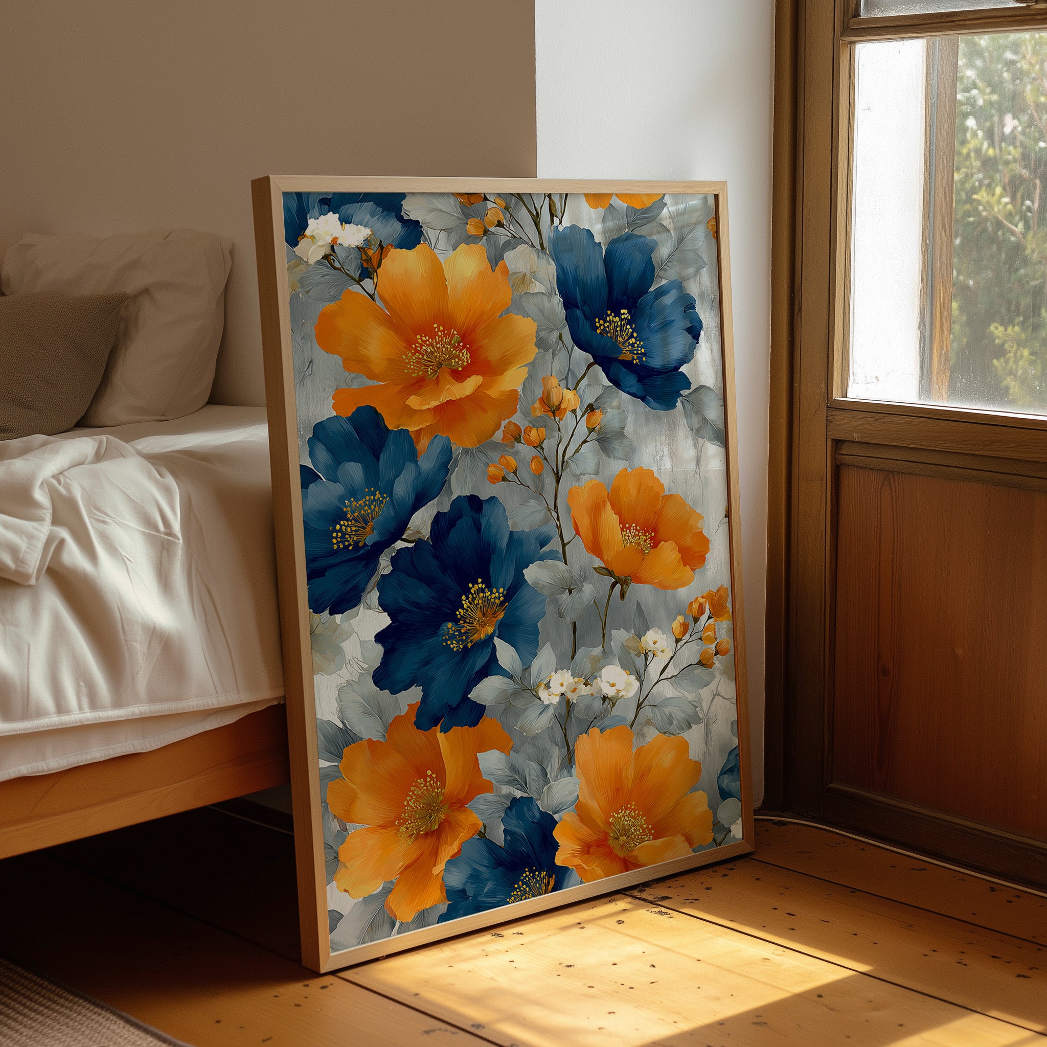 Navy Meets Orange at Full Bloom
