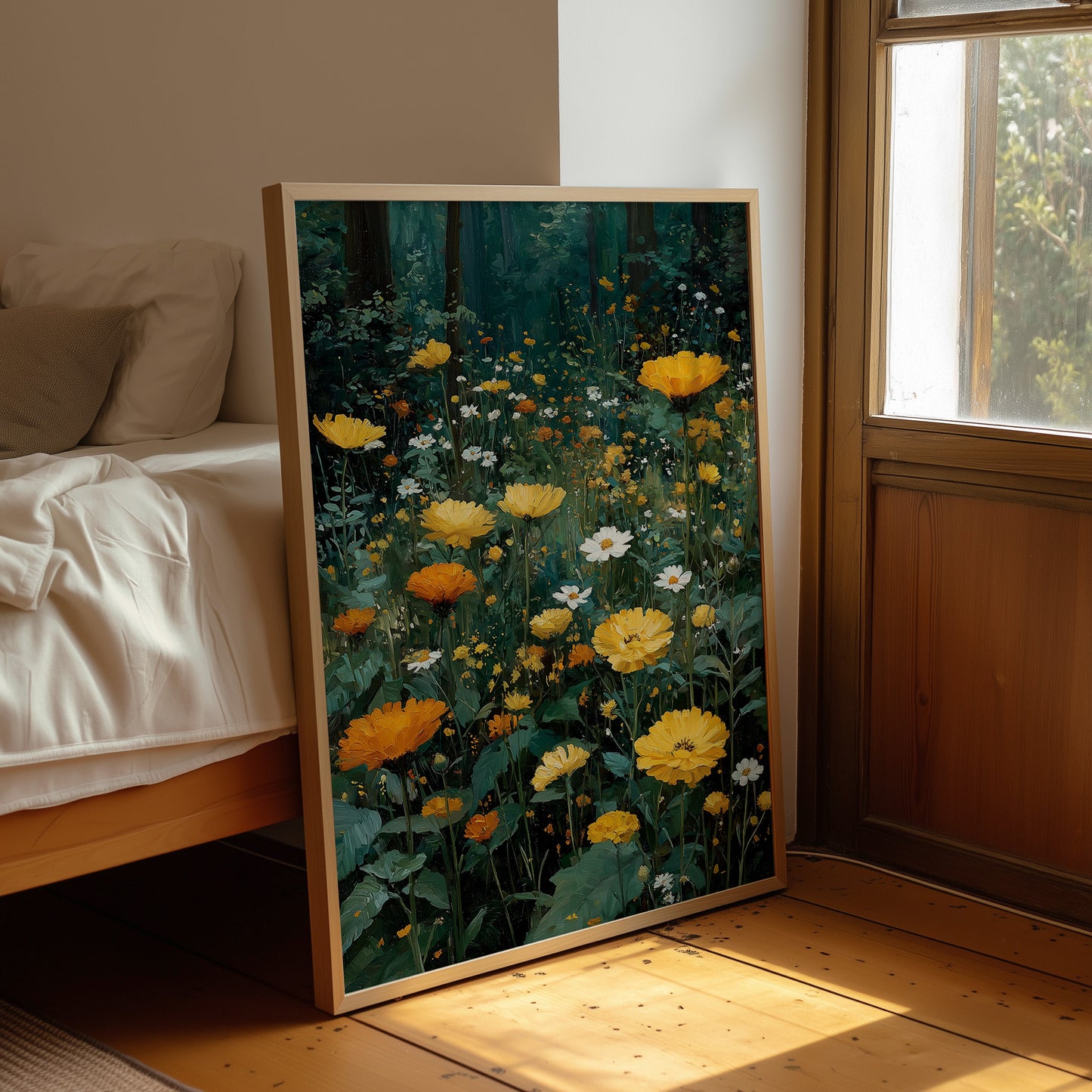 Marigolds at the Edge of the Forest