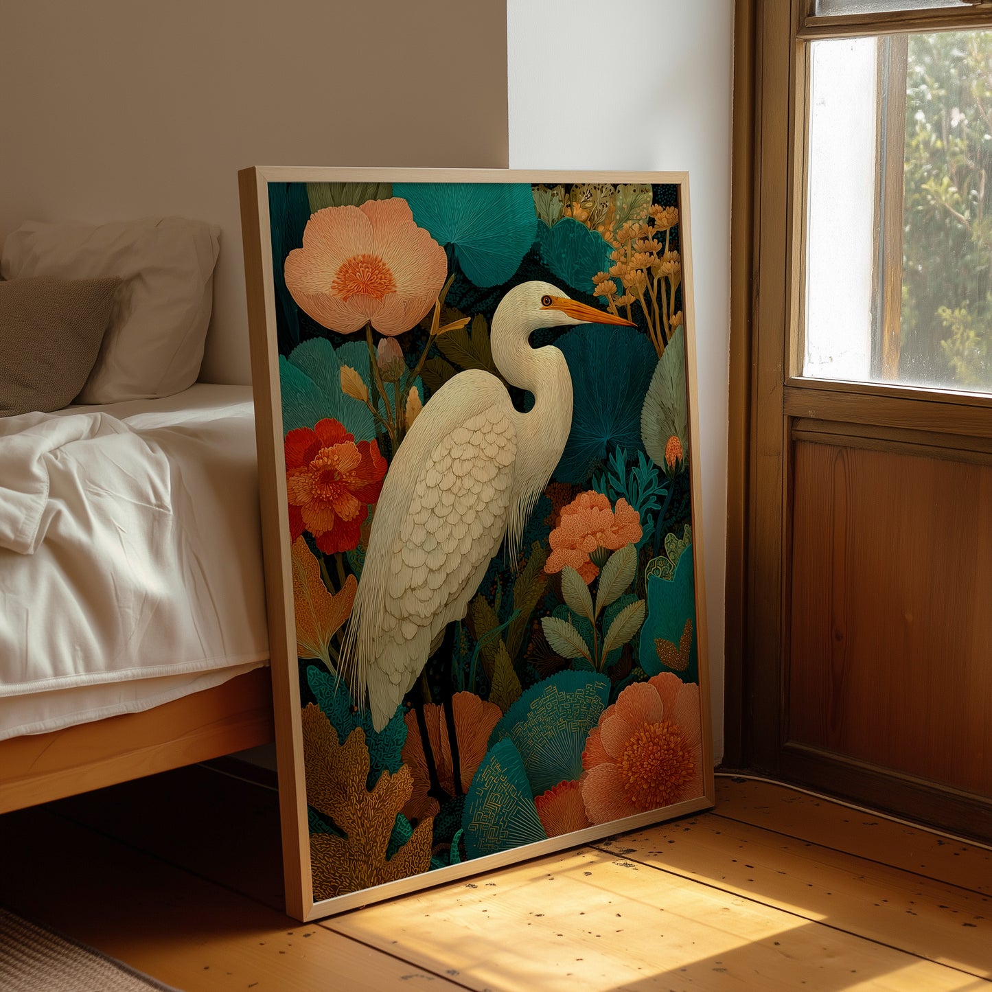 The Egret Stood Among Abundance