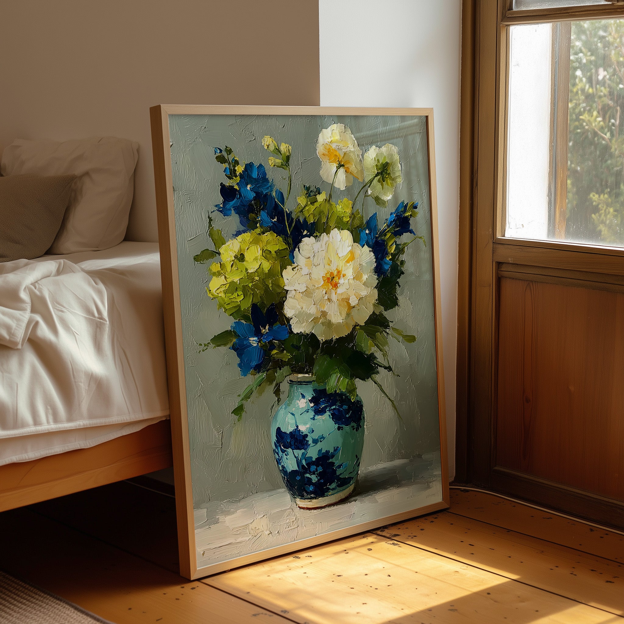 Tuesday Flowers in the Blue Vase