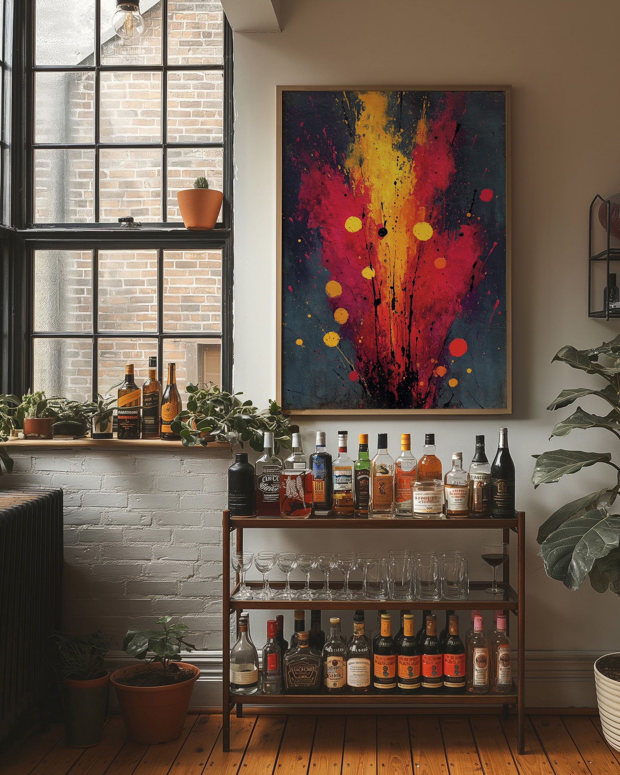 Eruption in Fire and Fuchsia