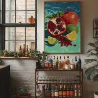 Pomegranate on Turquoise Tide
