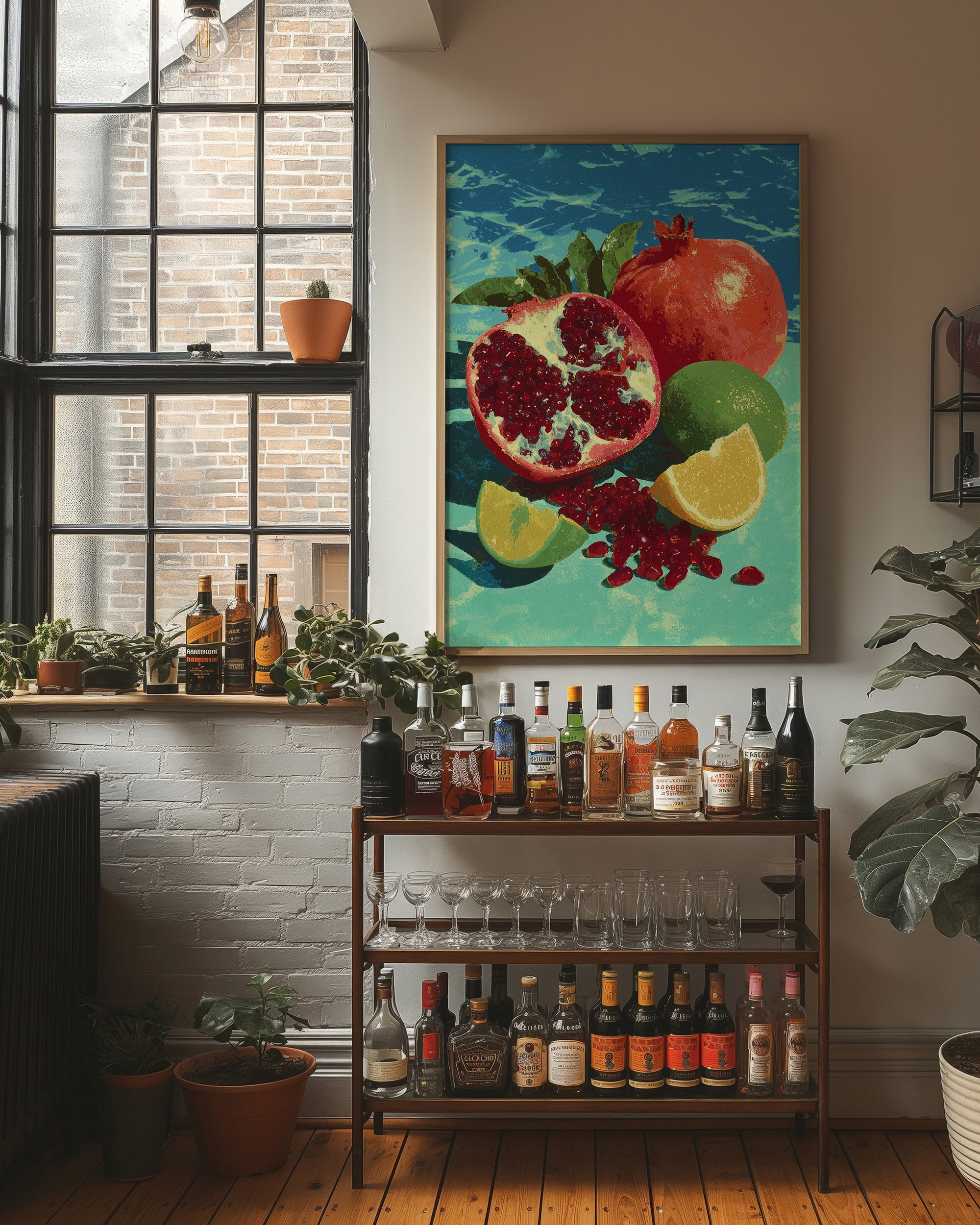 Pomegranate on Turquoise Tide