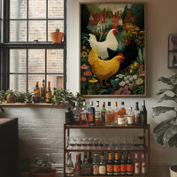 Three Hens and a Cottage Garden