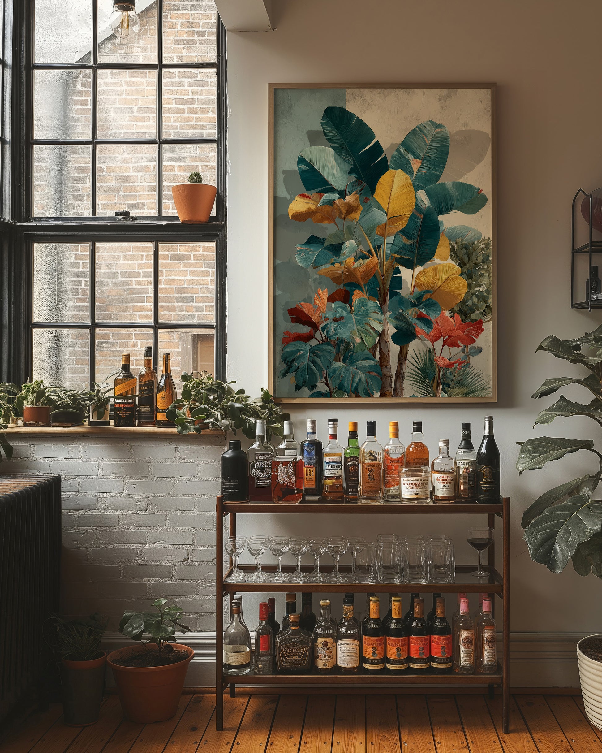 Teal and Marigold Jungle