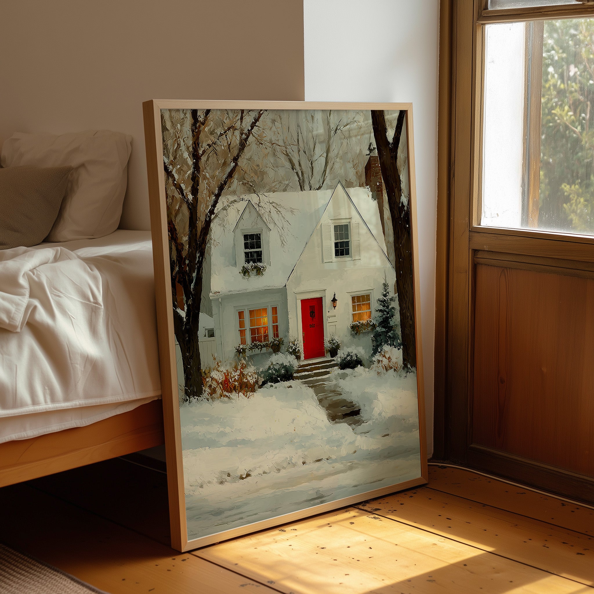 The Red Door in Winter