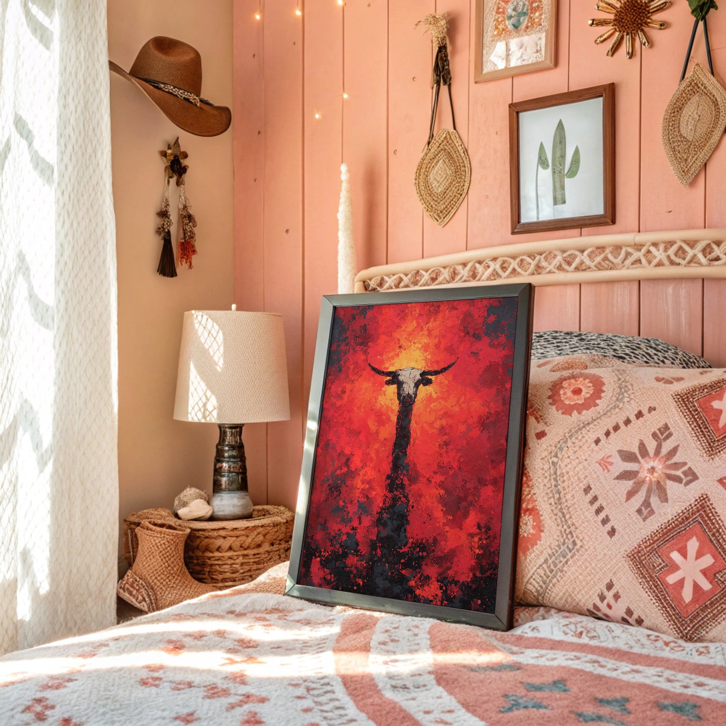 Longhorn Skull, Blaze of Red