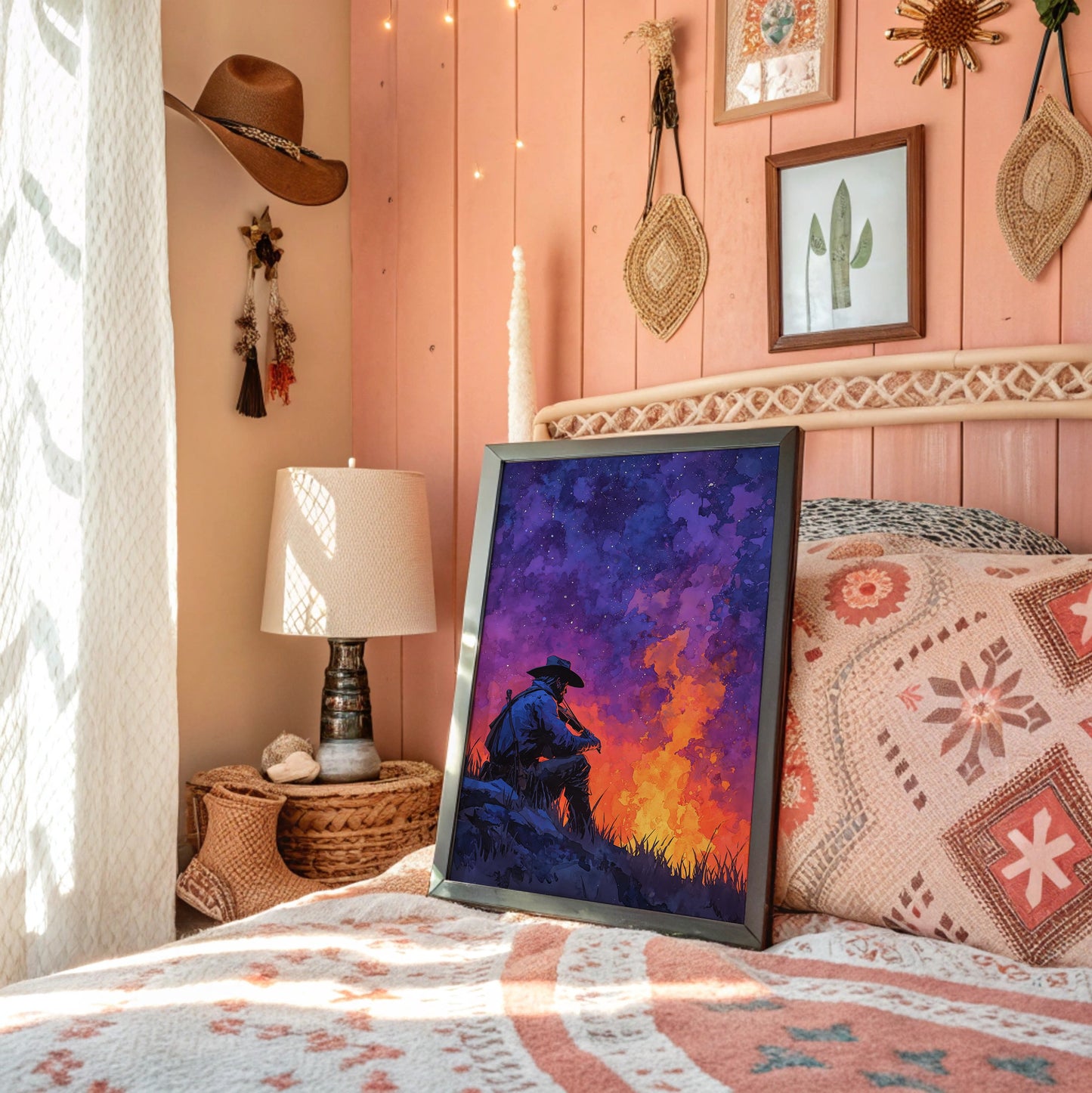 Cowboy's Fireside Serenade