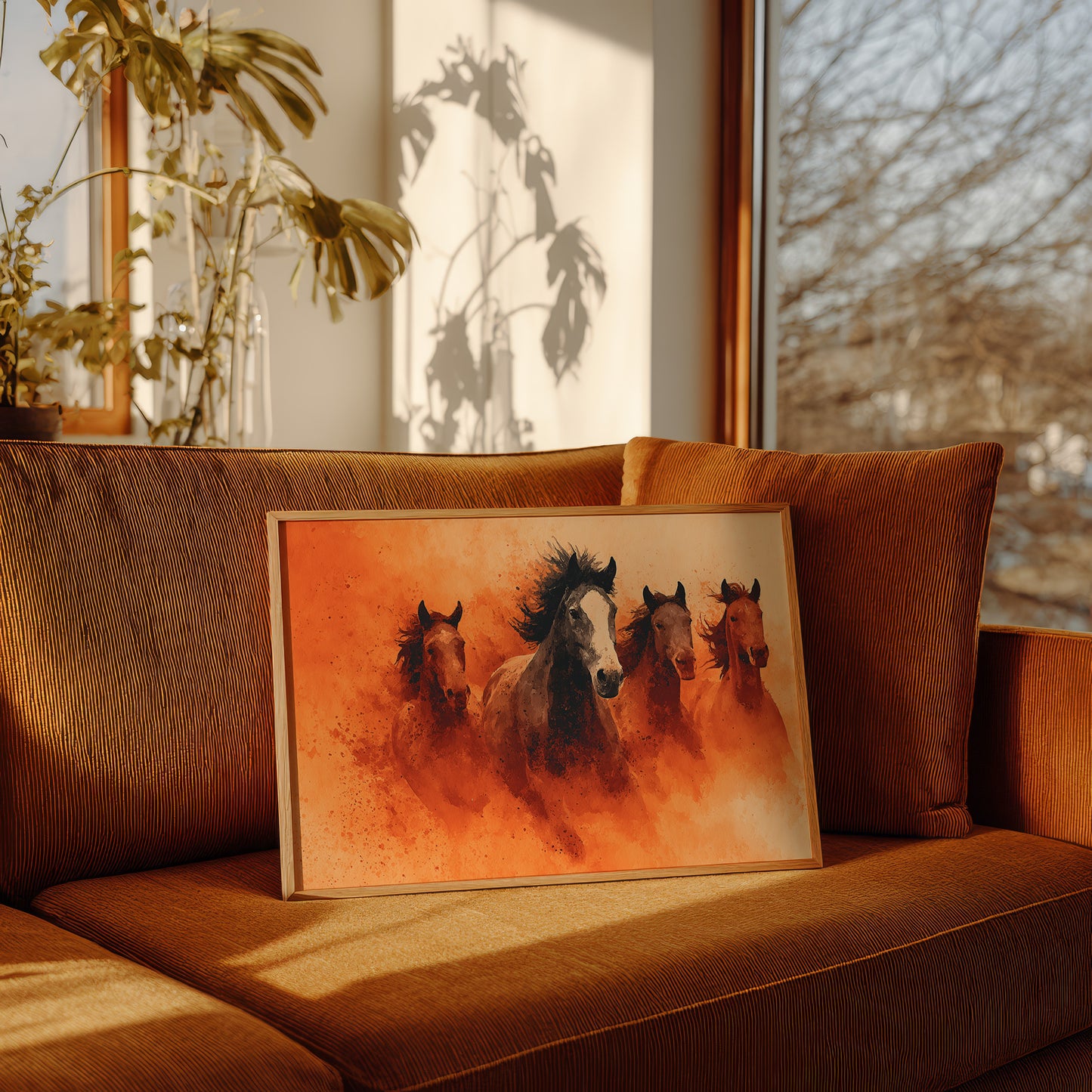 Wild Herd in Amber Dust