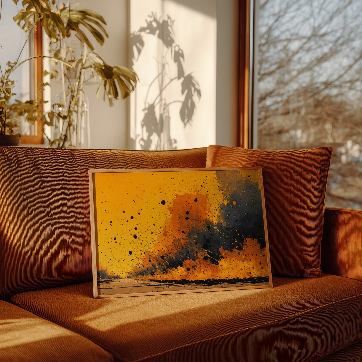 Golden Storm Abstract