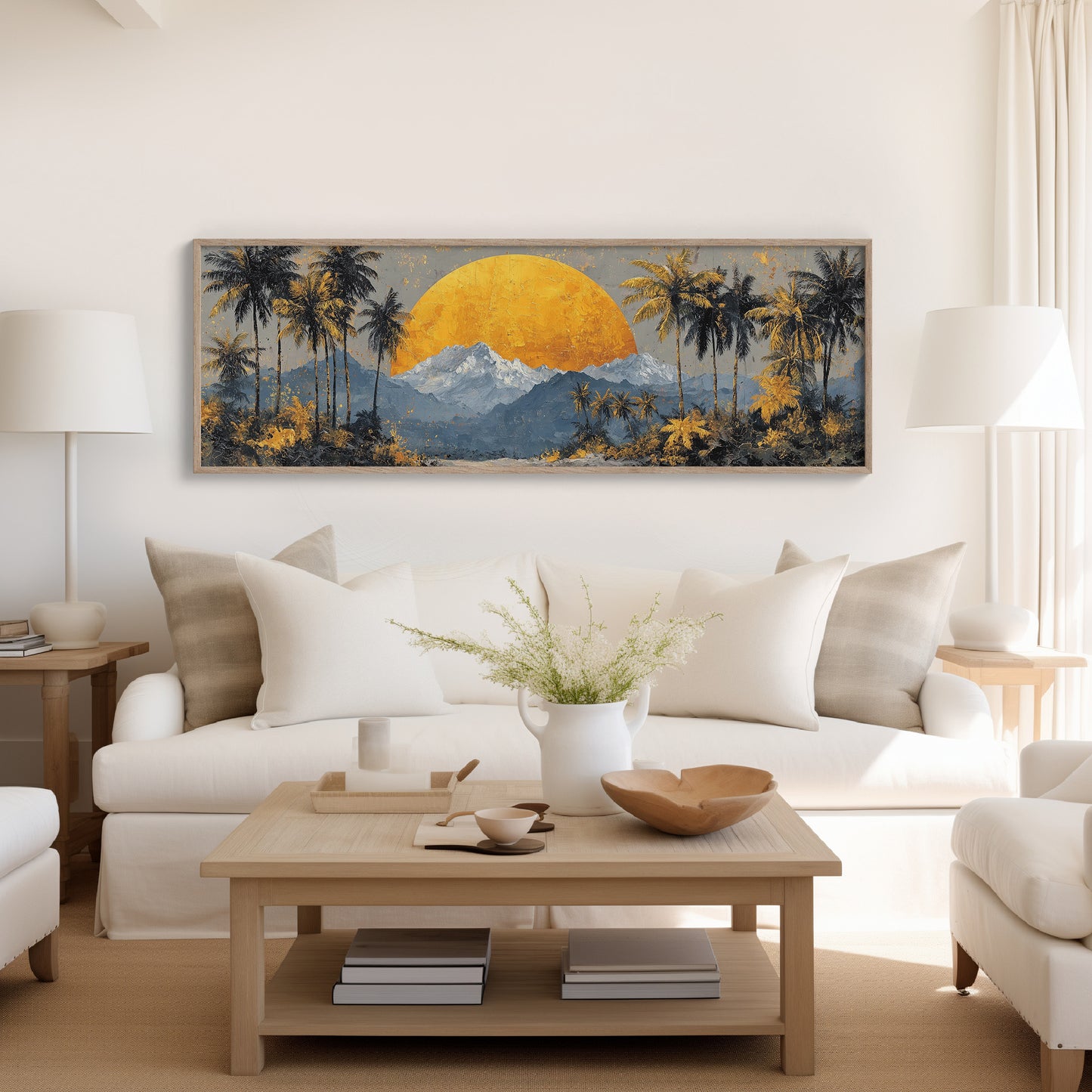 Golden Sun Beyond The Palms