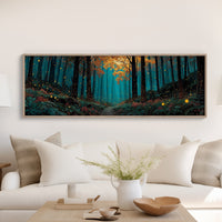 Lantern Light Through Autumn Woods